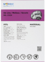 Nordic Quality MIL 2324 Dammsugarpåsar, 5 st