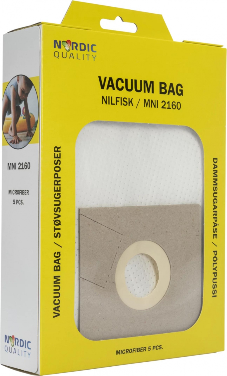 Nordic Quality MNI 2160 Dammsugarpåsar, 5 st