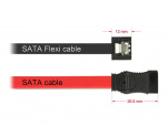 DeLOCK SATA 6 Gb/s Cable 30 cm black FLEXI