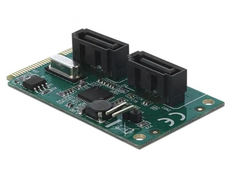 DeLOCK Mini PCIe naar 2 x SATA-omzetter met RAID DeLOCK Mini PCIe naar 2 x SATA-omzetter met RAID