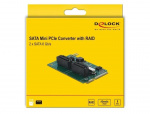 DeLOCK Mini PCIe naar 2 x SATA-omzetter met RAID DeLOCK Mini PCIe naar 2 x SATA-omzetter met RAID