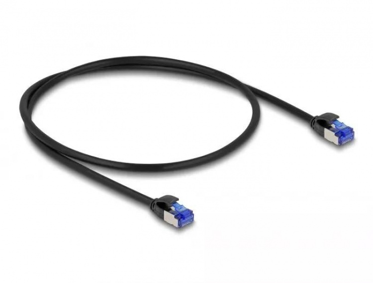DeLOCK RJ45 Network Cable Cat.6A S/FTP Slim 0.5 m black DeLOCK RJ45 Network Cable Cat.6A S/FTP Slim 0.5 m black