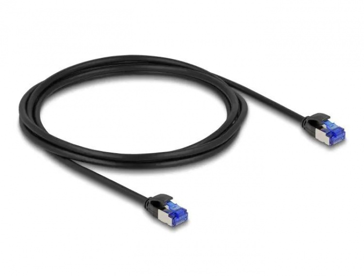 DeLOCK RJ45 Network Cable Cat.6A S/FTP Slim 2 m black DeLOCK RJ45 Network Cable Cat.6A S/FTP Slim 2 m black