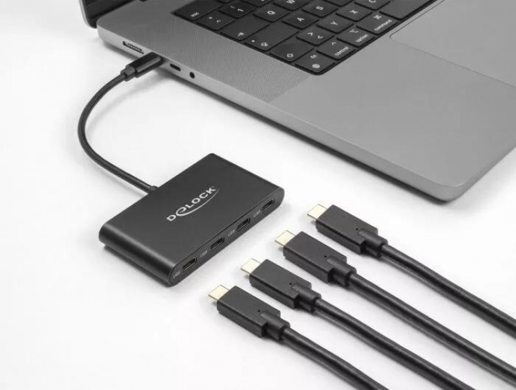 DeLOCK USB 3.2 Gen 2 USB Type-C™ Hub with 4 x USB Type-C™ female