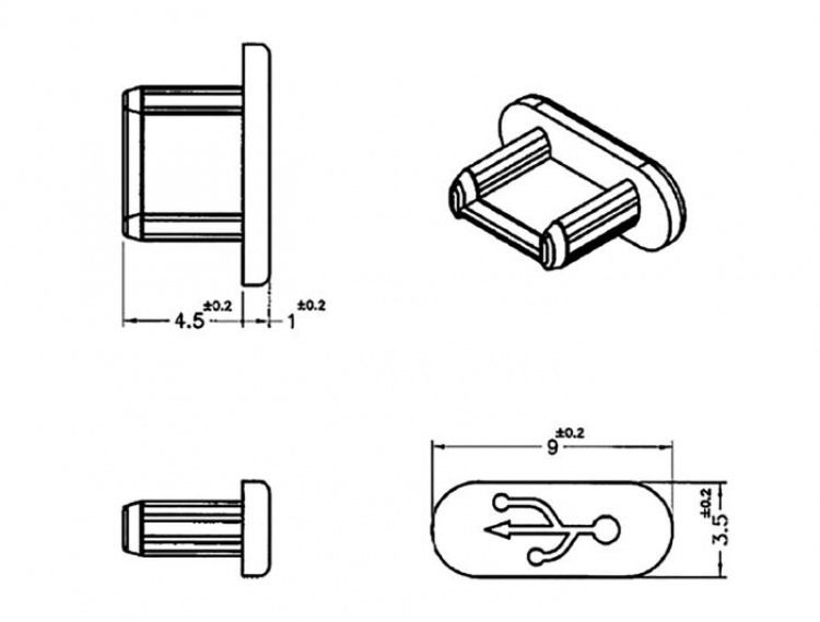 DeLOCK Dust Cover for USB 2.0 Micro-B female grip 10 pieces black