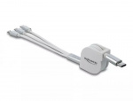 DeLOCK USB Type-C™ 3 in 1 Retractable Charging Cable