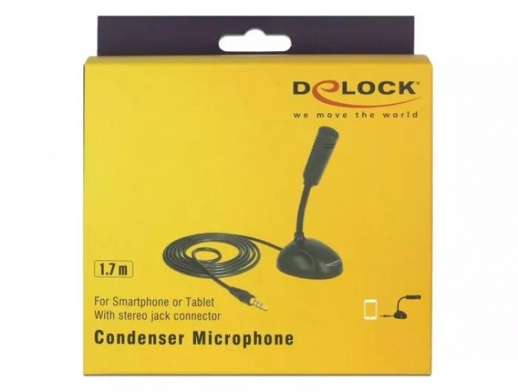 DeLOCK Condenser Microphone Omni-Directional for Smartphone Tablet