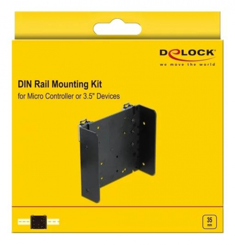 DeLOCK DIN rail Mounting Kit for Micro Controller or 3.5″ Devices