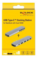 DeLOCK Docking Station for MacBook Dual HDMI 4K / PD / Hub