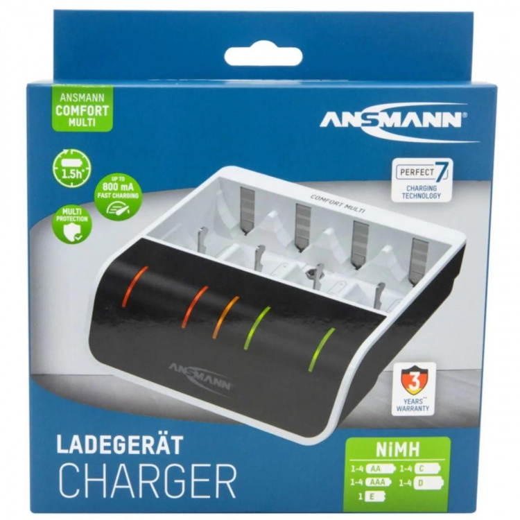Ansmann Quick Charger Comfort Multi 1-4 NiMH 9V