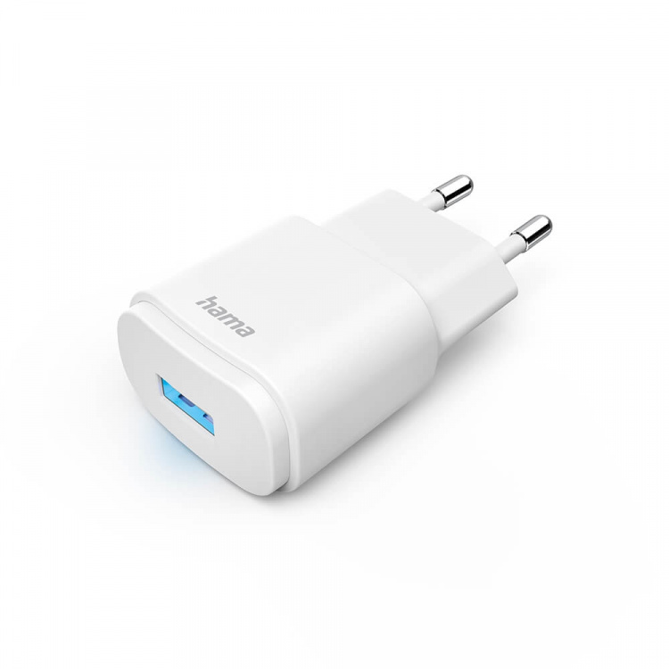Hama Laddare 1xUSB-A 6W Vit Hama Laddare 1xUSB-A 6W Vit
