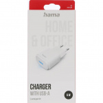 Hama Laddare 1xUSB-A 6W Vit Hama Laddare 1xUSB-A 6W Vit