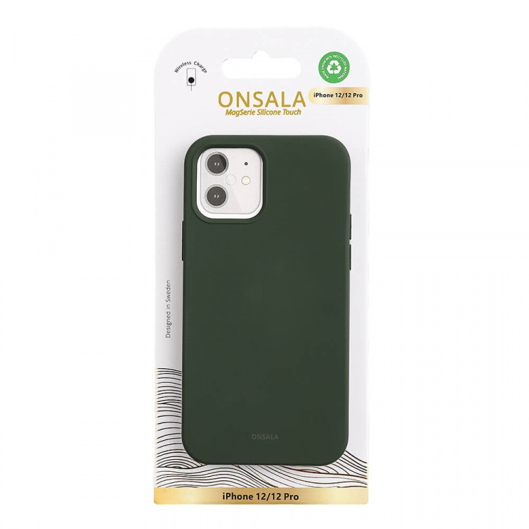 Onsala Mobilskal med Silikonkänsla Olive Green - iPhone 12/12 Pro