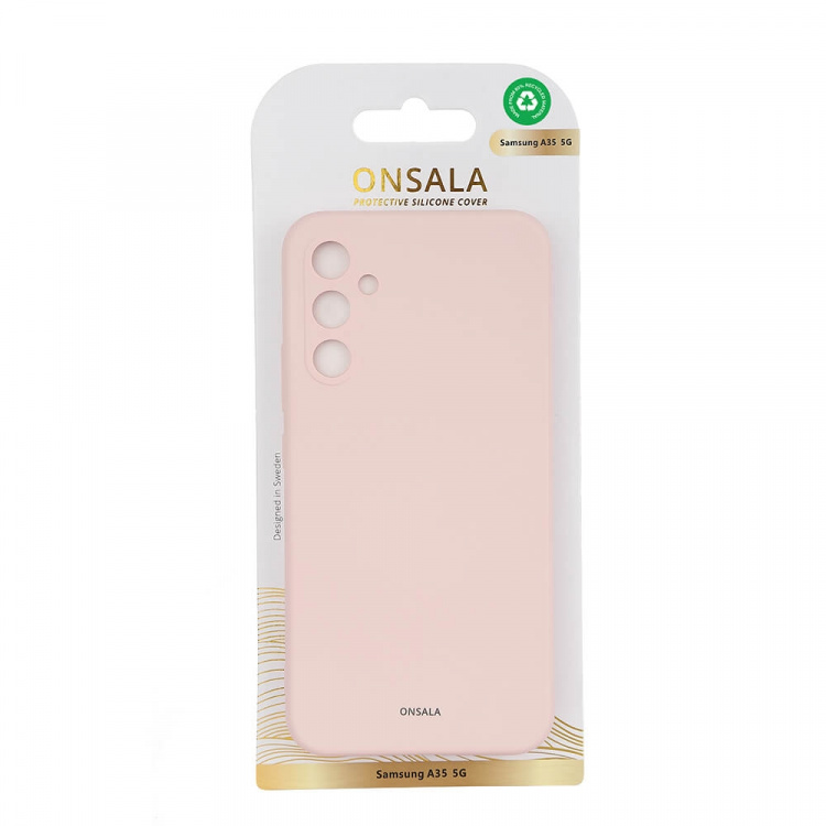 Onsala Mobilskal med Silikonkänsla Chalk Pink - Samsung A35 5G