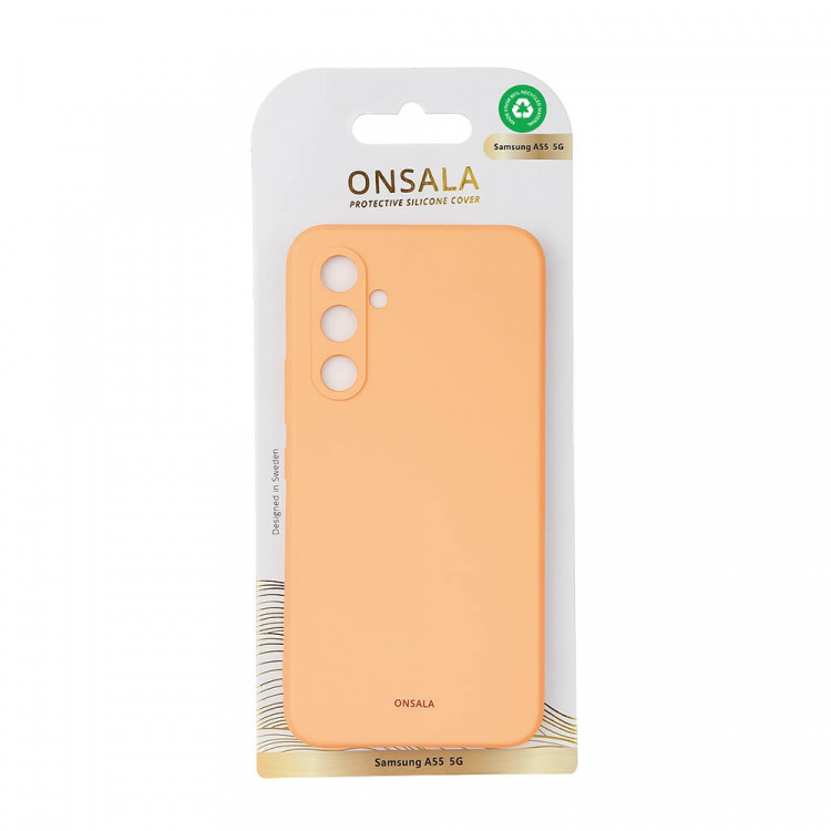 Onsala Mobilskal med Silikonkänsla Apricot - Samsung A55 5G