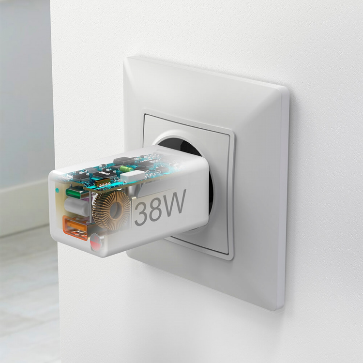 Hama Miniladdare USB-C + USB-A Qualcomm 3.0 38W Vit Hama Miniladdare USB-C + USB-A Qualcomm 3.0 38W Vit