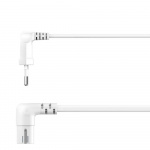 Hama Strömkabel Eurokontakt Vinklad Vit 3,0m Hama Strömkabel Eurokontakt Vinklad Vit 3,0m