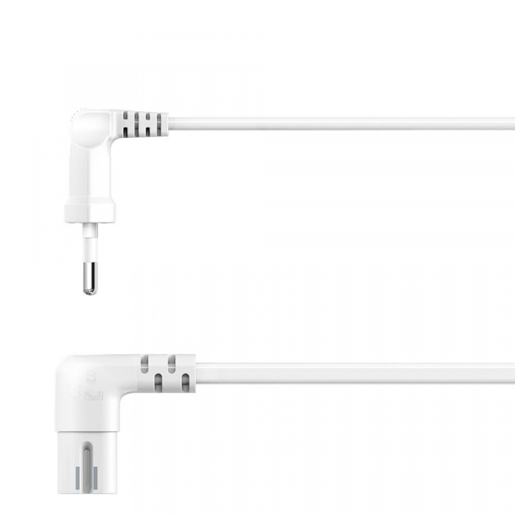 Hama Strömkabel Eurokontakt Vinklad Vit 3,0m Hama Strömkabel Eurokontakt Vinklad Vit 3,0m