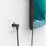 Hama Strömkabel Eurokontakt Vinklad Svart 3,0m Hama Strömkabel Eurokontakt Vinklad Svart 3,0m