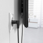 Hama Strömkabel Eurokontakt Vinklad Svart 3,0m Hama Strömkabel Eurokontakt Vinklad Svart 3,0m