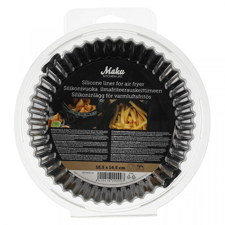 MAKU Silikonform för Air Fryer 18,5x14,5 cm MAKU Silikonform för Air Fryer 18,5x14,5 cm