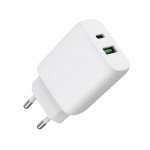 GEAR Laddare 220V 1xUSB-C + 1xUSB-A PD/PPS 30W + 18W QC Vit GEAR Laddare 220V 1xUSB-C + 1xUSB-A PD/PPS 30W + 18W QC Vit