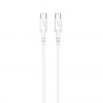 GEAR Laddare 220V 1xUSB-C Vit PD/PPS 30W + Kabel USB-C till USB-C