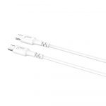 GEAR Laddare 220V 1xUSB-C Vit PD/PPS 30W + Kabel USB-C till USB-C