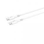 GEAR Laddare 220V 1xUSB-C Vit PD/PPS 30W + Kabel USB-C till USB-C