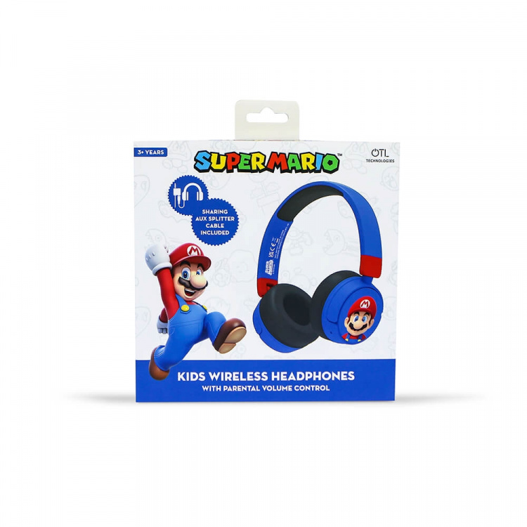Super Mario Hörlur On-Ear Trådlös 85dB/95dB Super Mario Hörlur On-Ear Trådlös 85dB/95dB