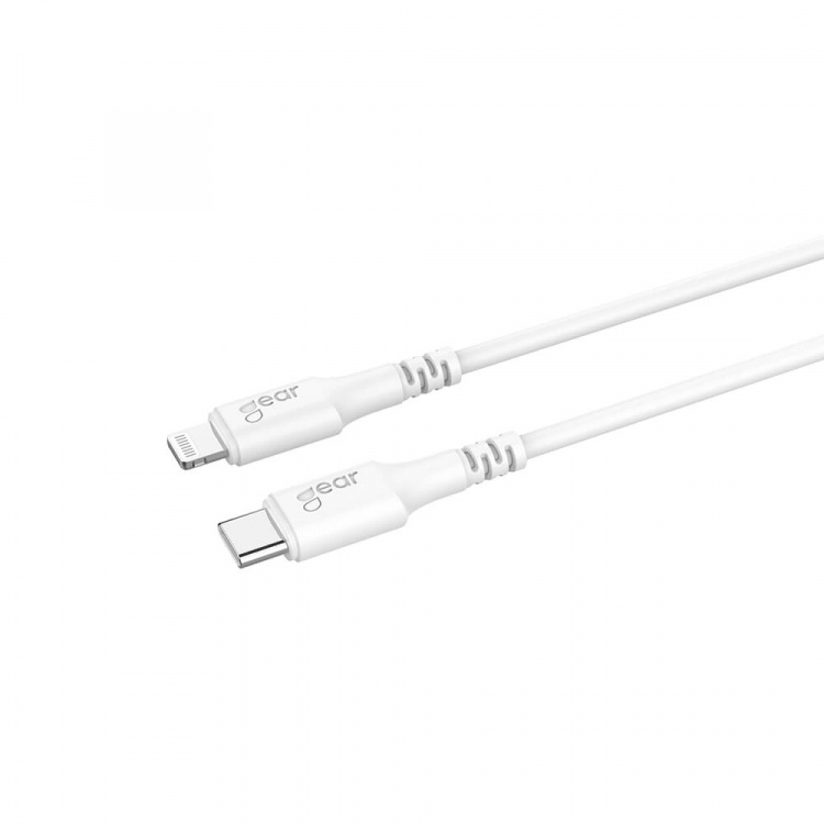 GEAR Laddkabel USB-C till Lightning 0.5m Vit MFI C94