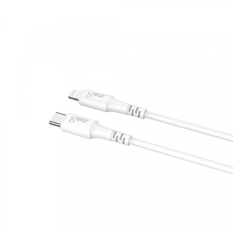 GEAR Laddkabel USB-C till Lightning 0.5m Vit MFI C94