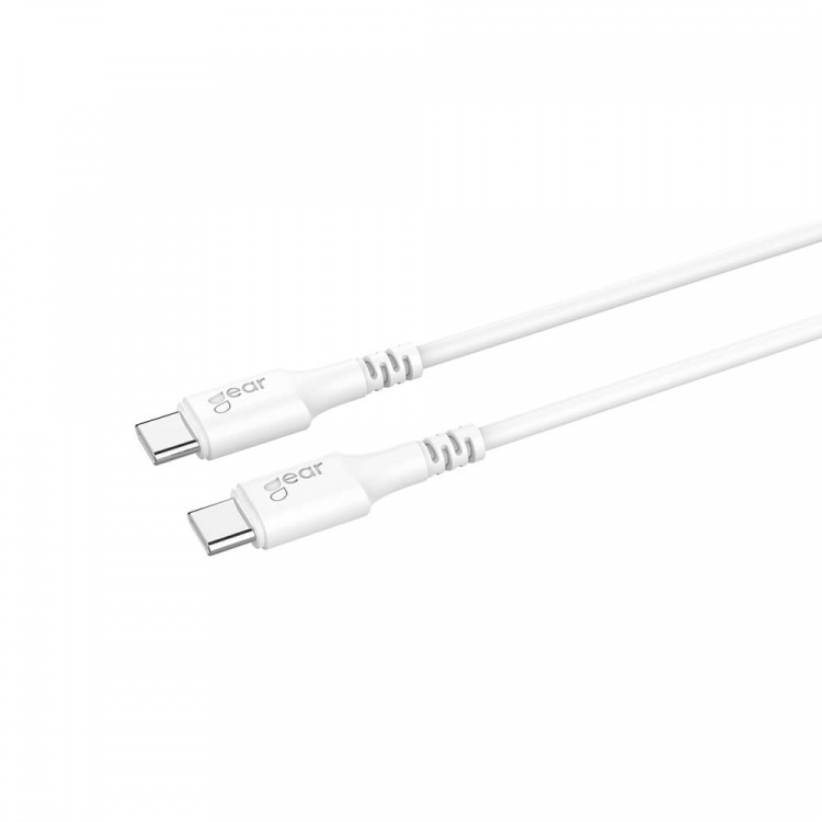 GEAR Kabel USB-C till USB-C 2.0 0.5m Kabel Vit GEAR Kabel USB-C till USB-C 2.0 0.5m Kabel Vit