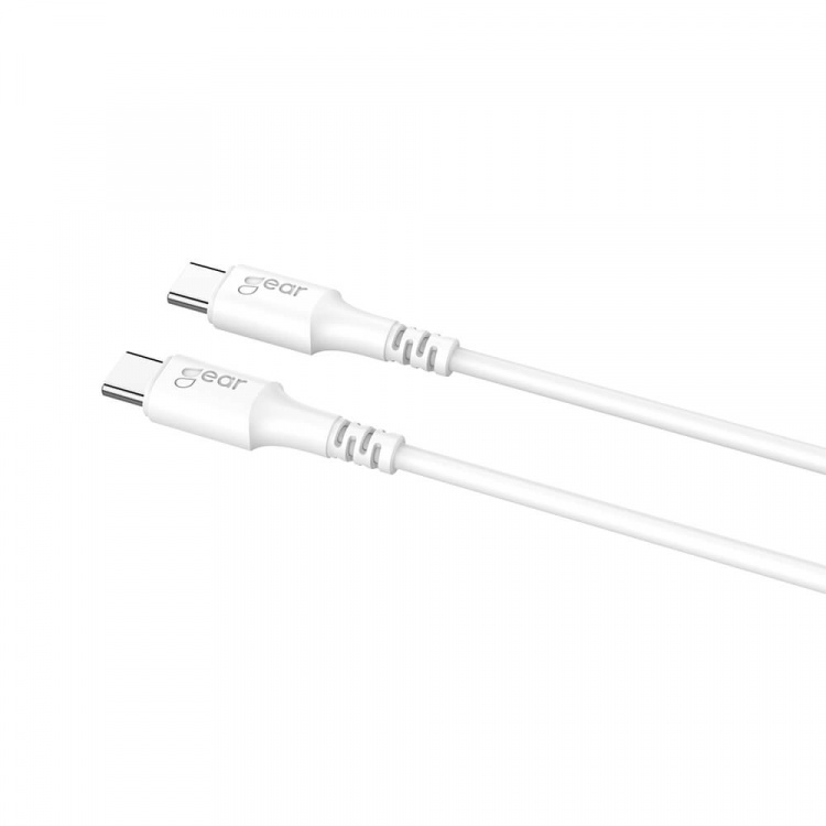 GEAR Kabel USB-C till USB-C 2.0 0.5m Kabel Vit GEAR Kabel USB-C till USB-C 2.0 0.5m Kabel Vit