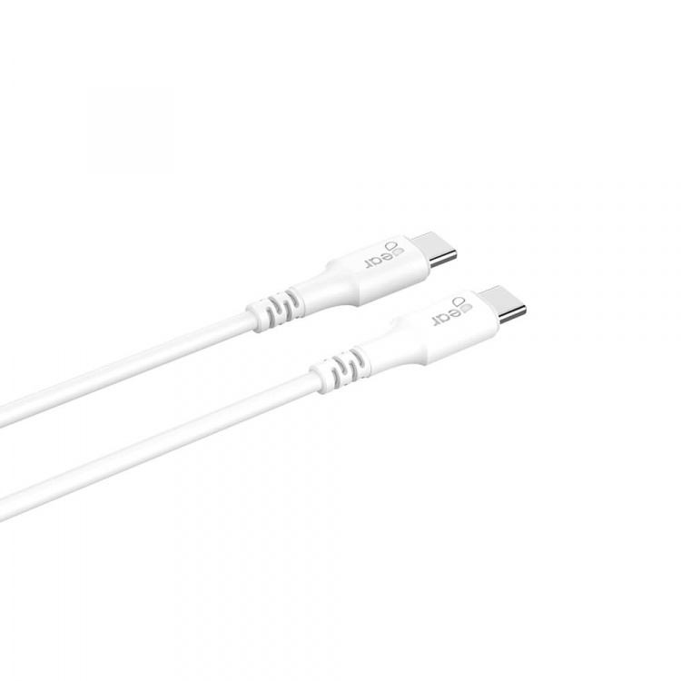 GEAR Kabel USB-C till USB-C 2.0 0.5m Kabel Vit GEAR Kabel USB-C till USB-C 2.0 0.5m Kabel Vit