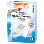CLEANBAG Microfleece+ Dammsugarpåse S-Bag Electrolux/Philips 4+1