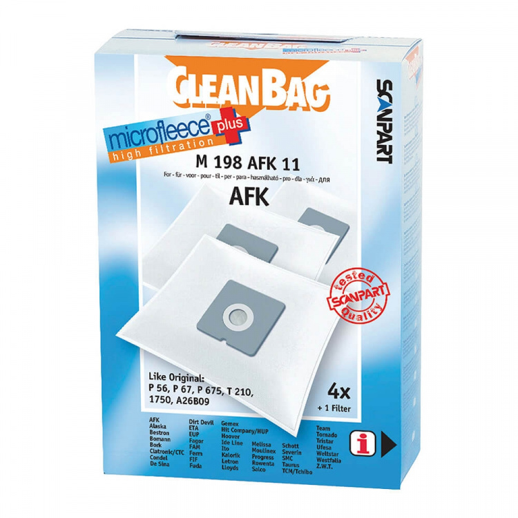 CLEANBAG Microfleece+ Dammsugarpåse AFK/Bestron/etc. 4+1