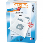 CLEANBAG Microfleece+ Dammsugarpåse AEG Gr.5 4+1