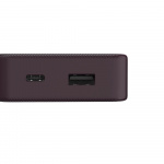 Hama Powerbank Colour 10 10000mAh USB-C+USB-A Plommon Hama Powerbank Colour 10 10000mAh USB-C+USB-A Plommon