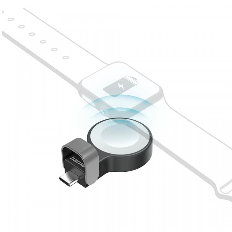 Hama Laddare Trådlös för Apple Watch USB-C Svart