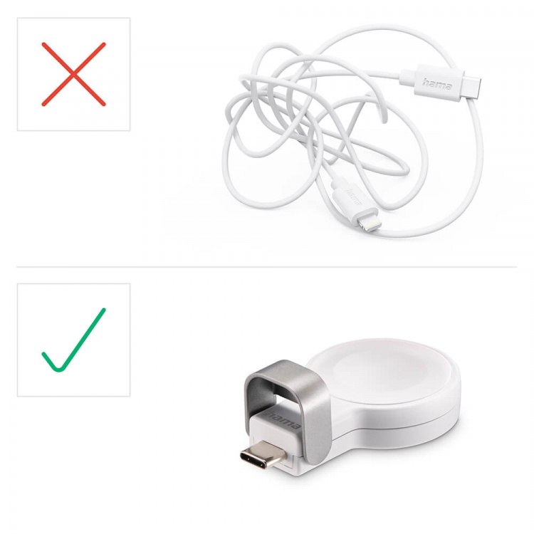 Hama Laddare Trådlös för Apple Watch USB-C Vit Hama Laddare Trådlös för Apple Watch USB-C Vit