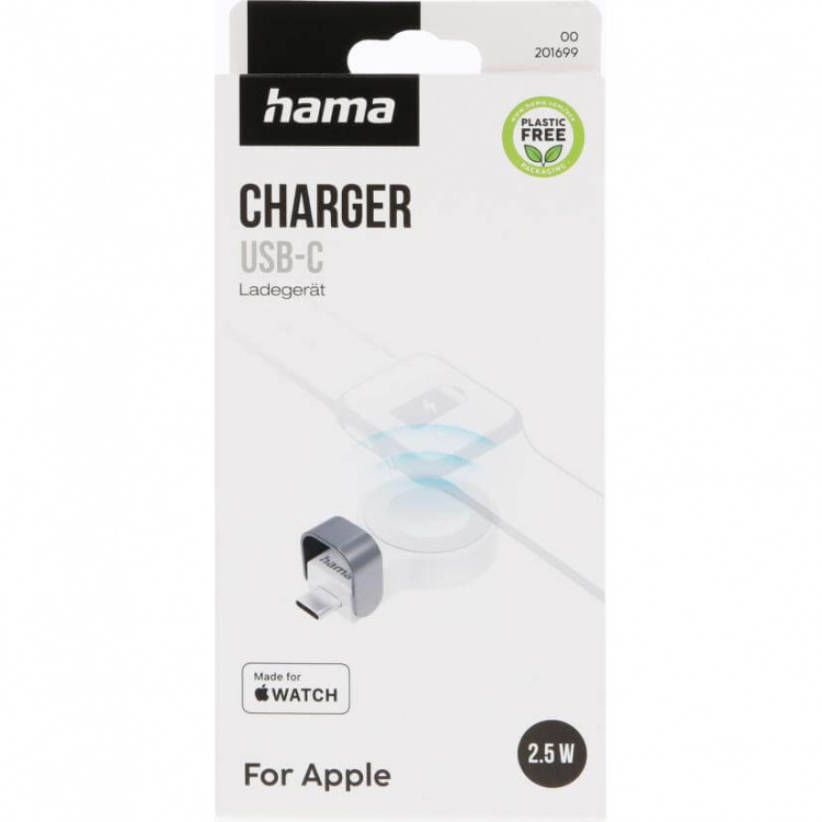 Hama Laddare Trådlös för Apple Watch USB-C Vit Hama Laddare Trådlös för Apple Watch USB-C Vit