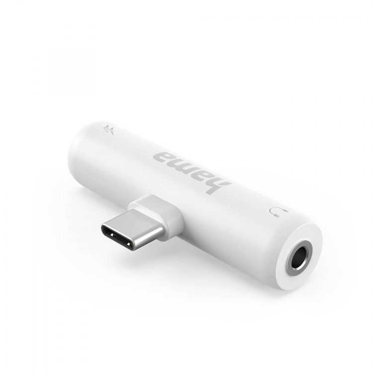 Hama Adapter Audio USB-C Vit Hama Adapter Audio USB-C Vit
