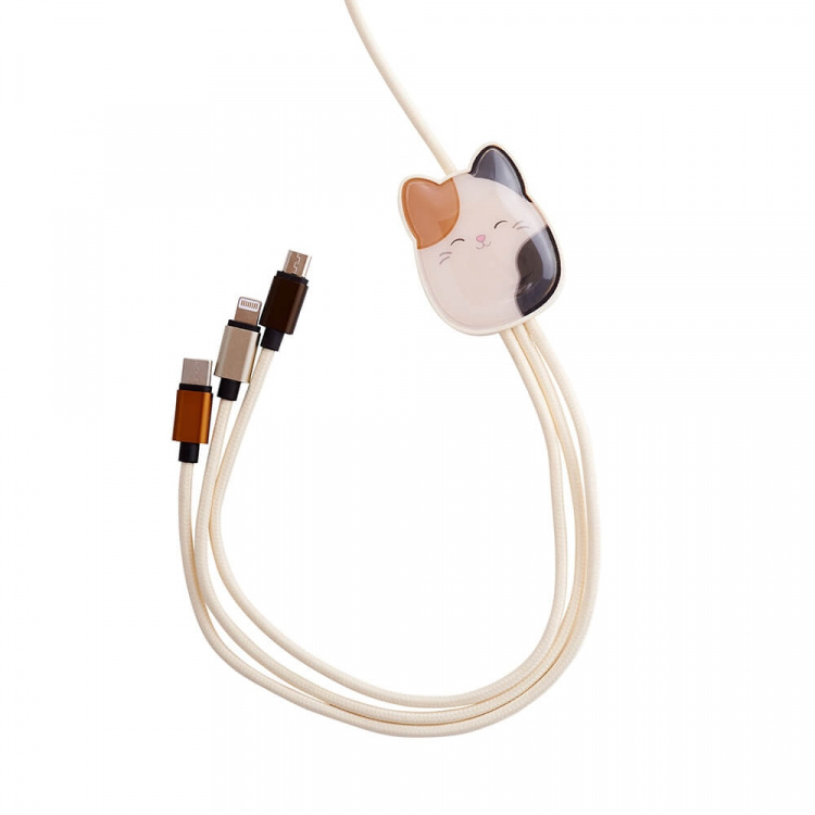 Squishmallows Chargercable 1.2m Cam 3in1 USB-C/Micro/Lightning Squishmallows Chargercable 1.2m Cam 3in1 USB-C/Micro/Lightning