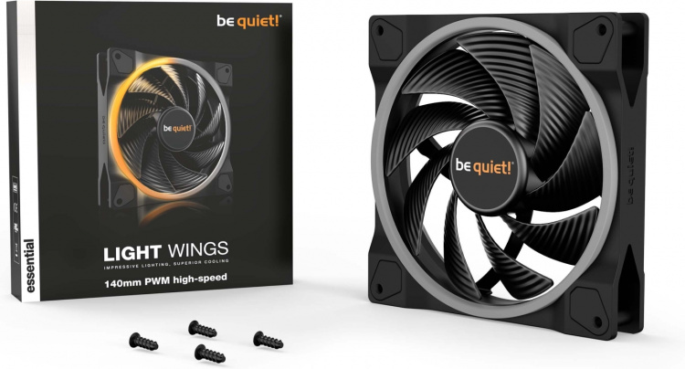 Be Quiet! Light Wings PWM ventilator met hoge snelheid, 140 mm