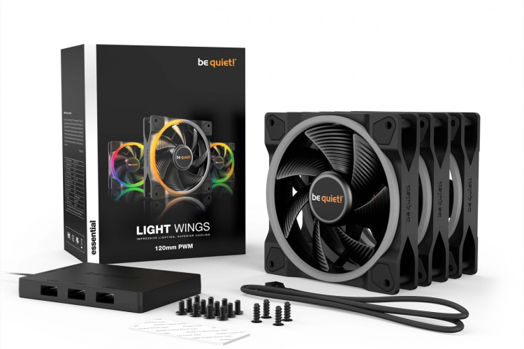 Be Quiet! Light Wings PWM fan pack, 120 mm, 3-pak