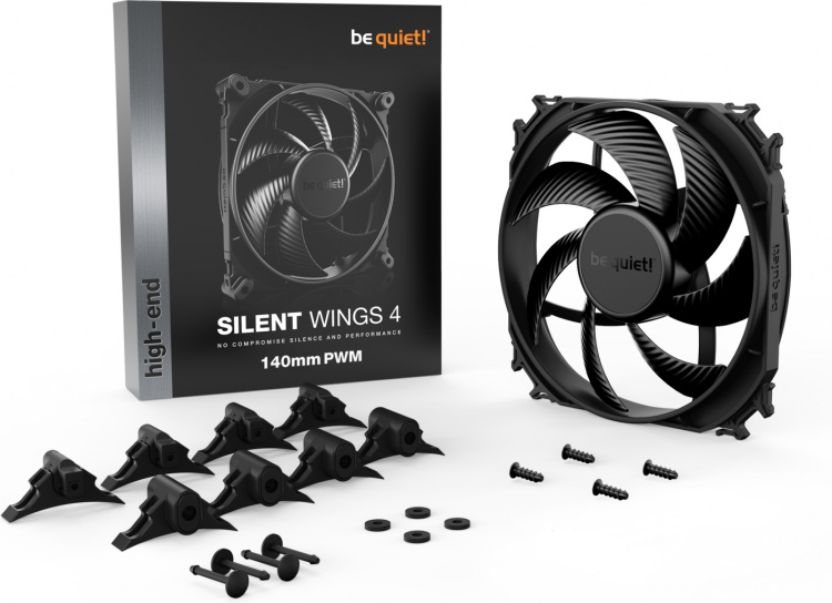 Be Quiet! Stille Wings 4 PWM ventilator, 140 mm Be Quiet! Stille Wings 4 PWM ventilator, 140 mm