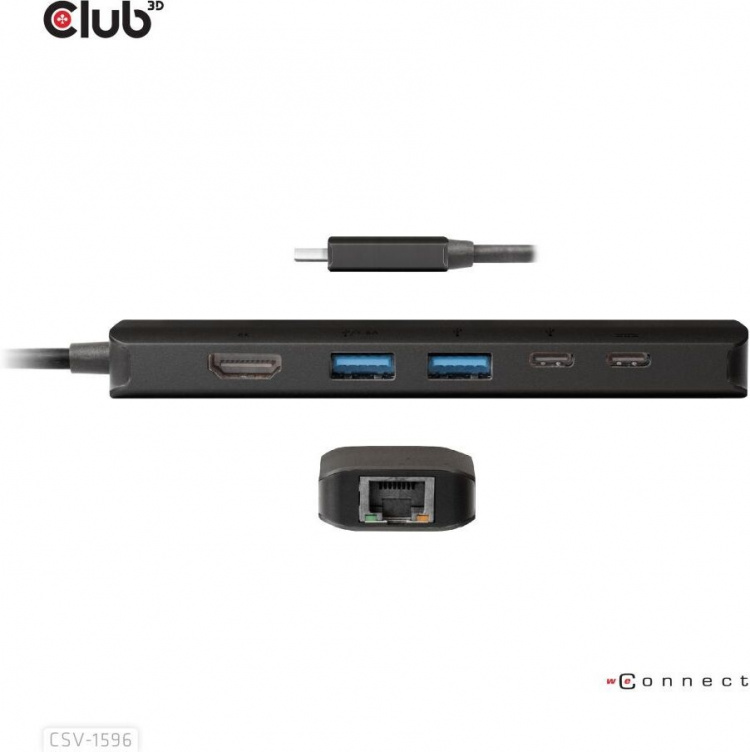Club 3D Type-C 6-in-1 hub