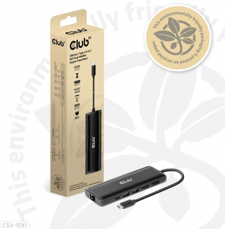 Club 3D Type-C 8-in-1 hub Club 3D Type-C 8-in-1 hub