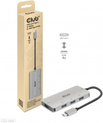 Club 3D USB Type-C naar 10 Gbps 4x USB Type-A hub Club 3D USB Type-C naar 10 Gbps 4x USB Type-A hub